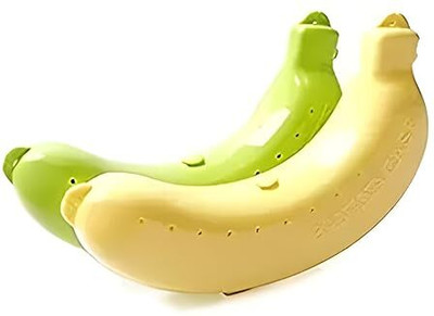 CRYZONE Banana Case for Office Goers 2 Containers Lunch Box for Kids 2 Containers Lunch Box(2 ml)