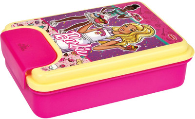 Pratap One Lock 950 Barbie 2 Containers Lunch Box(950 ml)