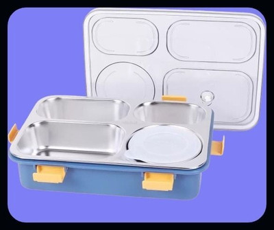 Kello Stainless Steel Airtight Leak Proof Tiffin Box with Mini Container Inside A145 4 Containers Lunch Box(800 ml, Thermoware)