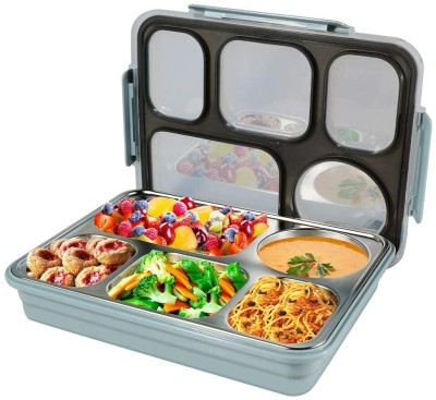 kidsclue Trending Leak proof Bento Lunch Box 5 Containers Lunch Box(1000 ml, Thermoware)