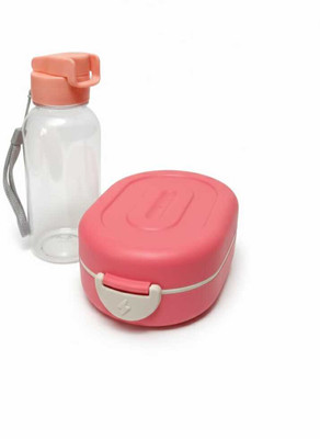 RASESVARI Kids Lunch Box and Water Bottle Combo Set for School(PEACH) 2 Containers Lunch Box(1 L)