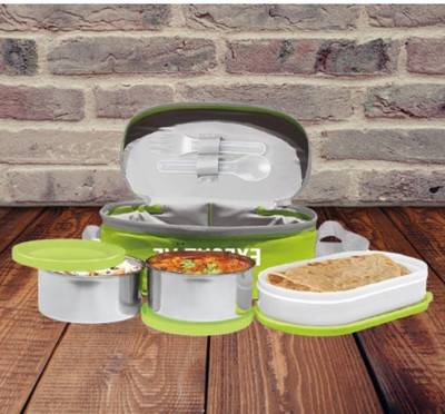 IDEAL PRIME SS2 LB_857 3 Containers Lunch Box(1000 ml, Thermoware)