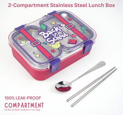 ADIYAENTERPRISE Stainless Steel Lunch Box 1 spoons 2 Containers Lunch Box(900 ml, Thermoware)