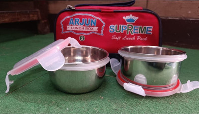 Arjun Bon Smart S Lunch Box -Blue, Big Container -800ml, Veggie Container -100ml 2 Containers Lunch Box(1100 ml)