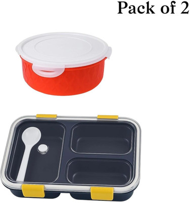 SHUBHAM INC lunchbox combo for school for boys_new 229 2 Containers Lunch Box(500 ml)
