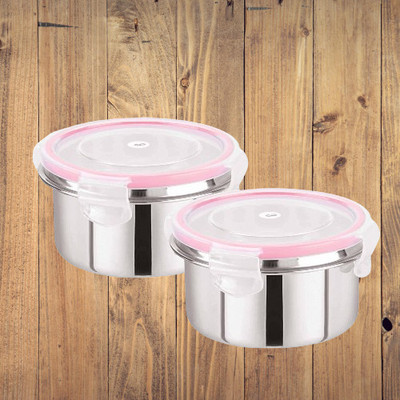 Stainless Steel Premium quality Container set / Air tigth container 2 Containers Lunch Box(380 ml)