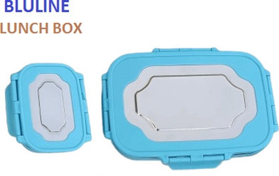 bluline Tidily Stainless Steel Leak Proof, Airtight 2 Containers Lunch Box 2 Containers Lunch Box(1000 ml)