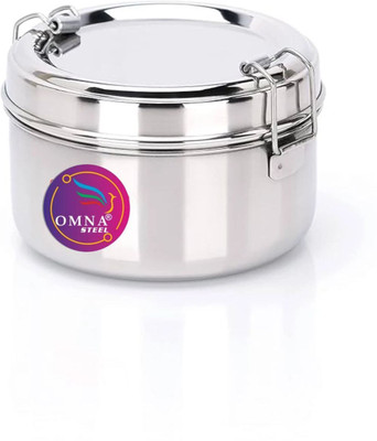 OMNA STEEL double decker 1 piece stainless steel lunch box 1 Containers Lunch Box(500 ml)