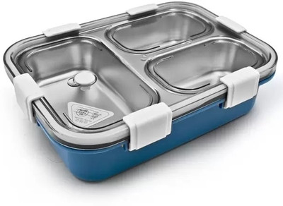 MHAX _3 Compartment with Spoon for Kids & Adults 3 Containers Lunch Box (750 ml) 3 Containers Lunch Box(750 ml, Thermoware)