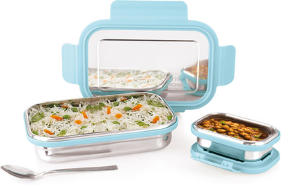 ATTRO Lunchmate Sleek & Compact Airtight Leakproof 2 Containers Lunch Box(980 ml)
