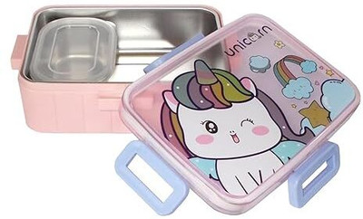 LAVI Stainless Steel 1 Compartment Lunch Box 1 Containers Lunch Box(700 ml)