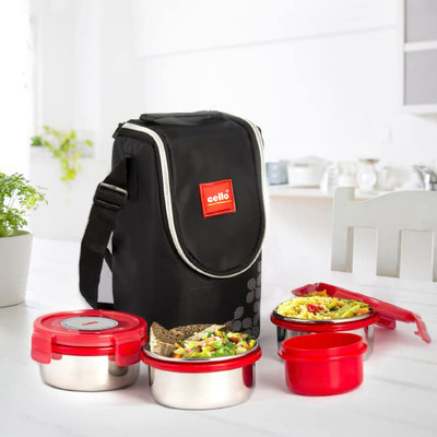 cello MF Click (Red) 4 Containers Lunch Box(1150 ml, Thermoware)