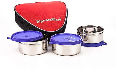 Signoraware 3532-violet 3 Containers Lunch Box(350 ml)