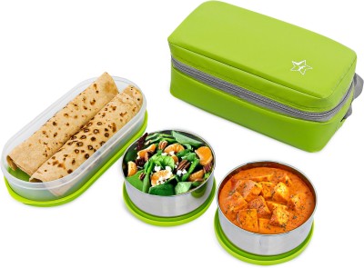 Flipkart SmartBuy Classic 3 Air Tight Containers Lunch Box(1300 ml, Thermoware)