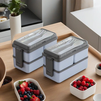 Naklang creation grey01 6 Containers Lunch Box(1500 ml, Thermoware)