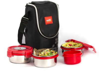 cello MF Click Steel 4 Containers Lunch Box(500 ml)