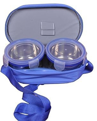 Tannu Craft Lunch Box Tiffin 2 Round 2 Containers Lunch Box(300 ml, Thermoware)