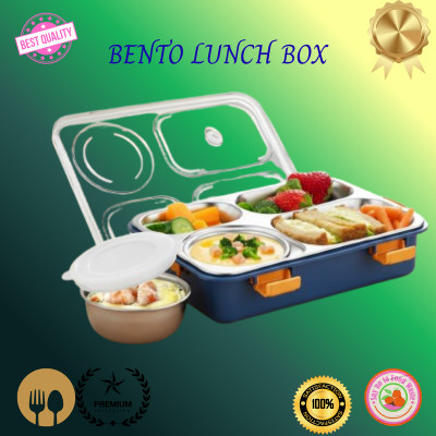 EVARA INTERNATIONAL Compartment -4 Sealed Leak Proof Stainless Steel For Kid's & Adult_B64 4 Containers Lunch Box(1200 ml, Thermoware)