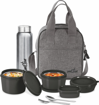 MILTON Savor Lunch comes with 3 microwaveable leak-proof containers ,1 bottle 5 Containers Lunch Box(1800 ml, Thermoware)