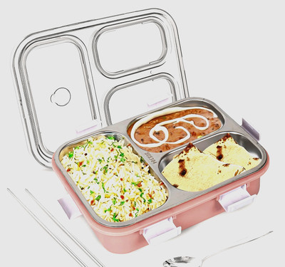 lavtoz Stainless Steel Bento Lunch Box with 3 Containers & Secure !465 Lock, 750ml 1 Containers Lunch Box(750 ml, Thermoware)
