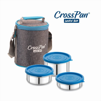 CrossPan S SLunch Box / Tiffin Box200ml, 350ml and 500ml_CP 3 Containers Lunch Box(1050 ml, Thermoware)