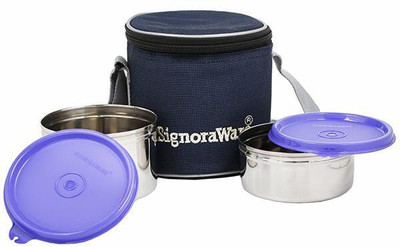 Signoraware 3503-violet 2 Containers Lunch Box(500 ml)