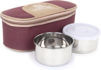 Vistamanya Plus Maroon Lunch Box For Office & School Use 3 Containers Lunch Box 3 Containers Lunch Box(100 ml, Thermoware)
