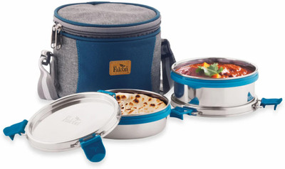 FALCON EcoNxt Lunch Box Lily Set of 2 Blue 2 Containers Lunch Box(700 ml)