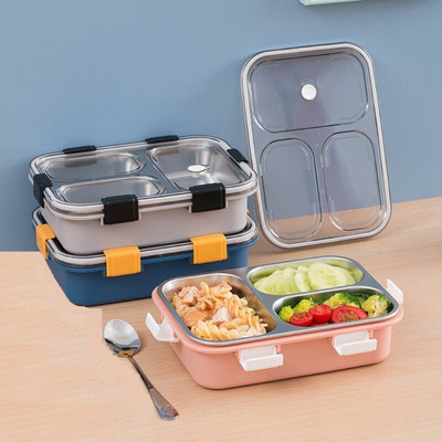 Vasudev Stainless Steel 3 Compartment Lunch Boxes Leak Proof Tiffin Box for Adult Kids 3 Containers Lunch Box(750 ml, Thermoware)