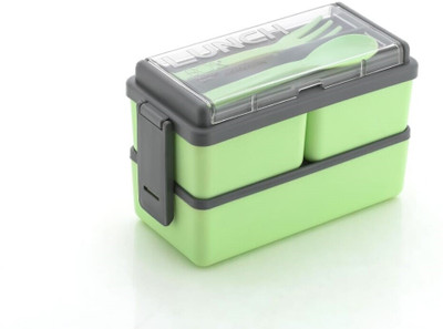 YOGXEM 3 Compartment Lunch box With Spoon And Frok Office School Collage Lunch Box 3 Containers Lunch Box(800 ml)