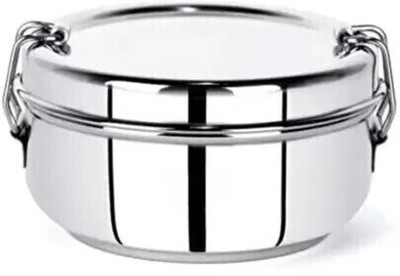 Bola Single Steel Tiffin Lunchbox 2 Containers Lunch Box(300 ml)
