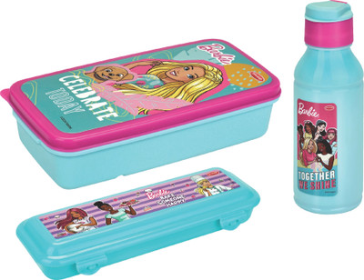 Pratap Fun School Time(Hungry Kya Compact + Rocket 300 ml + Happy Write Jr) Barbie 2 Containers Lunch Box(600 ml) Pratap Fun School Time(Hungry Kya Compact + Rocket 300 ml + Happy Write Jr) Barbie 2 Containers Lunch Box(600 ml)