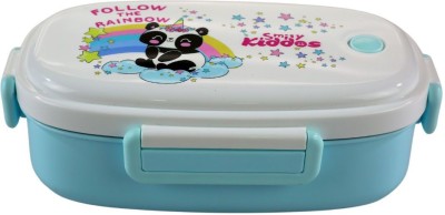 smily kiddos Stainless Steel Lunch Box Small Rainbow Panda Theme - Light Blue 3+ years 1 Containers Lunch Box(450 ml, Thermoware)