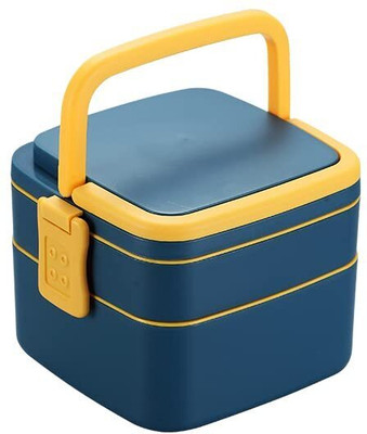 Kota Multi Store Double-Layer Square Lunch Box with Handle 2 Containers Lunch Box(1000 ml, Thermoware)