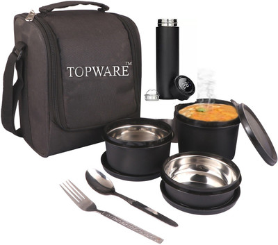 TOPPWARE New compact lunchbox with Smart Temperature bottle 3 Containers Lunch Box(2000 ml, Thermoware)