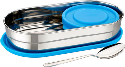 NESTOFIA Pack of 1 Oval Stainless 2 Containers Lunch Box(650 ml, Thermoware)