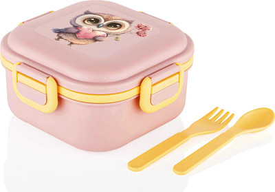 Thiwa Pink tiffin box School,Collage and Office with Two Spoon 1 Containers Lunch Box 1 Containers Lunch Box(800 ml, Thermoware)