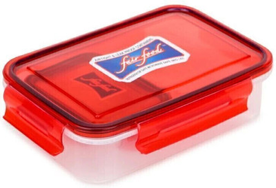 Vassel Plastic Airtight Lock & Seal Lunchbox, Tiffin for School Red 1 Containers Lunch Box(500 ml)