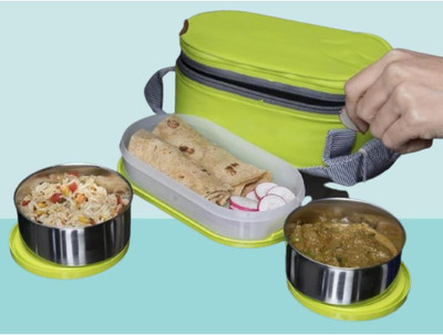 IDEAL PRIME SS2 LB_726 3 Containers Lunch Box(1000 ml, Thermoware)