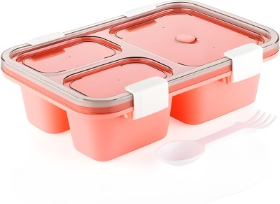 Elikon Lunch Box 3 Compartment Plastic Tiffin Box Lunch Box For Adults And Big Kids 3 Containers Lunch Box(750 ml, Thermoware)