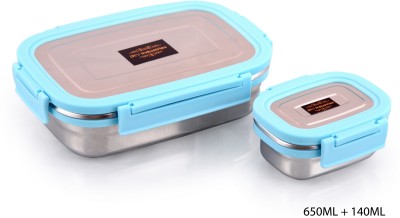 Dev Industries LunchBox_Blue_790ml 2 Containers Lunch Box(790 ml, Thermoware)