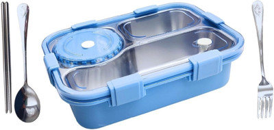 RBGIIT Multi-Compartment Bento Box with Bowl, Cutlery, and Sealing Locks 1 Containers Lunch Box(750 ml, Thermoware)