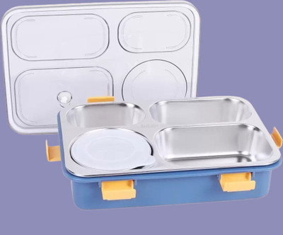 VSELL Compartment -4 Sealed Leak Proof Stainless Steel For Kid's & Adult_K704 4 Containers Lunch Box(800 ml, Thermoware)