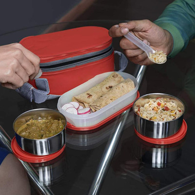 IDEAL PRIME SS2 LB_834 3 Containers Lunch Box(1000 ml, Thermoware)