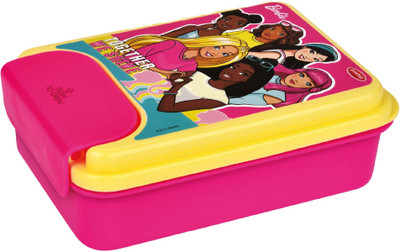 Pratap One Lock 650 Barbie 2 Containers Lunch Box(650 ml)