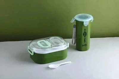 koktailkitchen 3 compartment lunch box / Tiffin Box with 750 ml Water Bottle 1 Containers Lunch Box(750 ml, Thermoware)