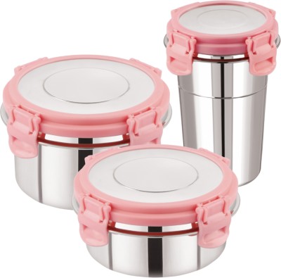 Osiya PINK Lunch Box With Glass Tumbler -1200ML 1 Containers Lunch Box(1200 ml)