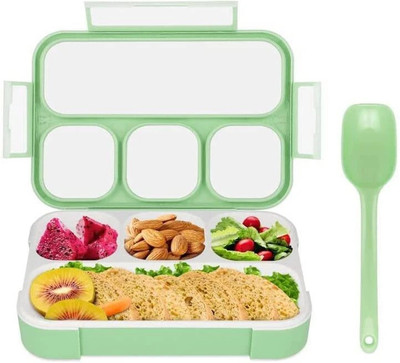 Fitaza Lunch Box Food Snack Container with 4 Leakproof Compartments, Locking Lid 4 Containers Lunch Box(1000 ml)