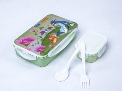 OMORTEX Cartoon Special Lunch Box With 1 Small Container & Spoon-fork 2 Containers Lunch Box(1000 ml)