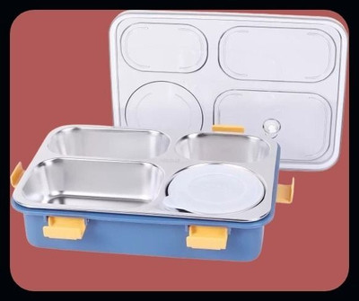 Kello Stainless Steel Airtight Leak Proof Tiffin Box with Mini Container Inside A05 4 Containers Lunch Box(800 ml, Thermoware)